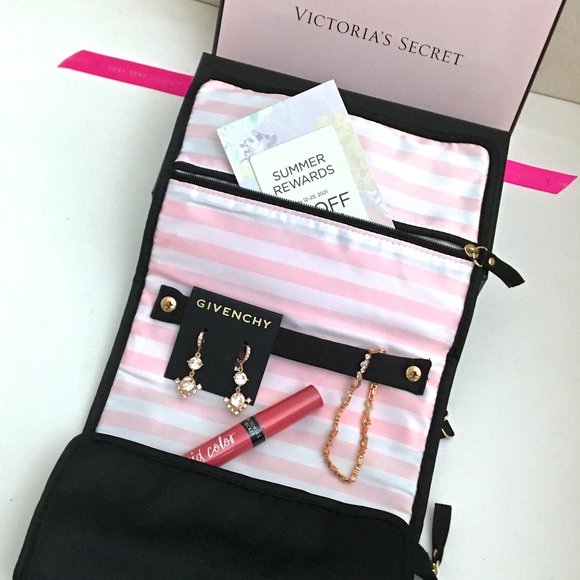 RARE Victorias Secret Jewelry Make Up Satin Travel Bag NWT - Picture 3 of 14